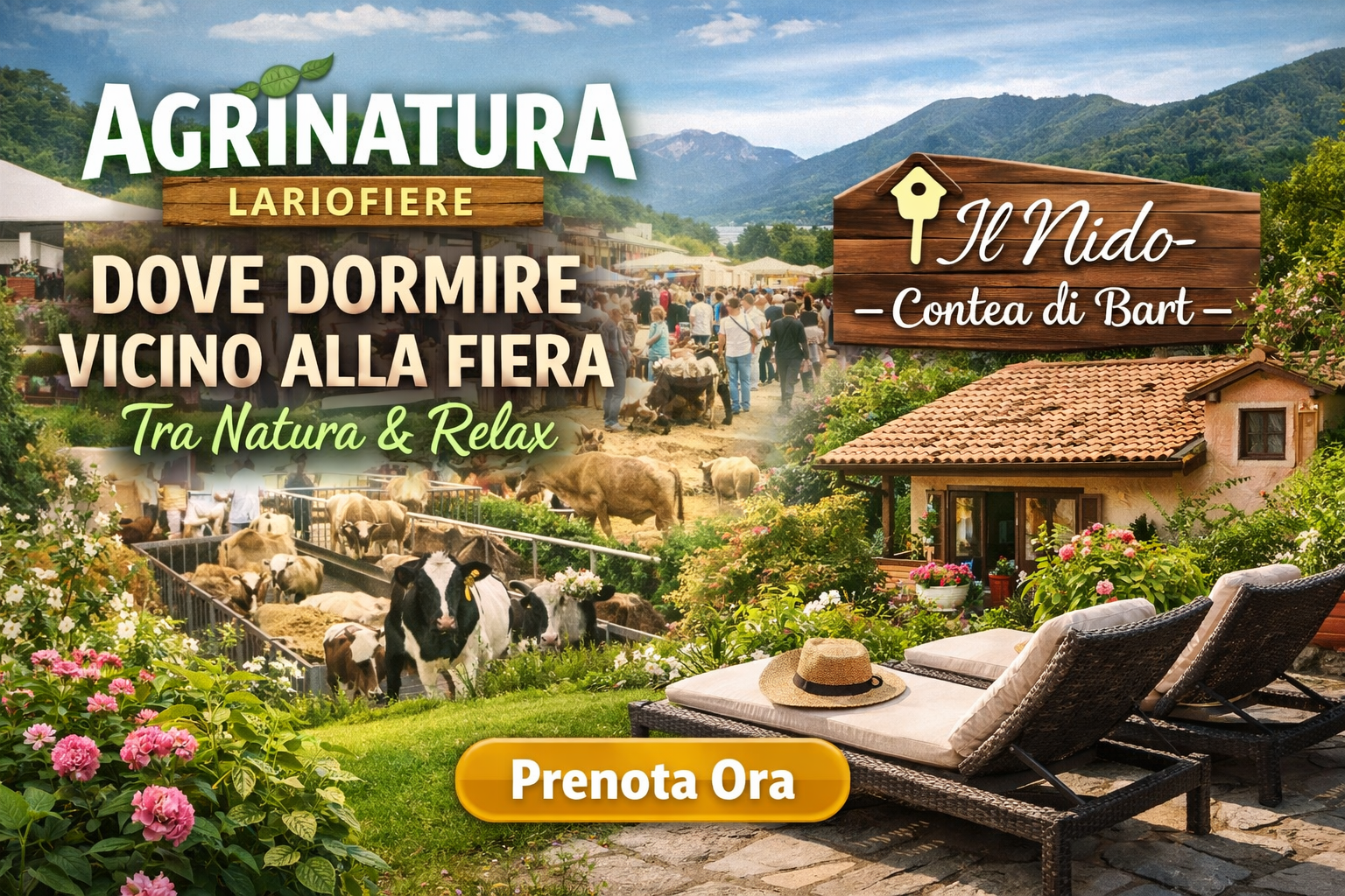 🌿 Dove dormire per Agrinatura a Lariofiere: la soluzione ideale a due passi dalla fiera